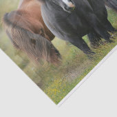 Mooie paarden en bijtende Barn Tissuepapier (Detail)