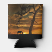 Mooie paarden- en bosbeker blikjeskoeler (Voorkant)