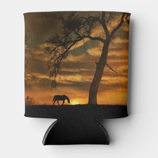 Mooie paarden- en bosbeker blikjeskoeler (Voorkant)