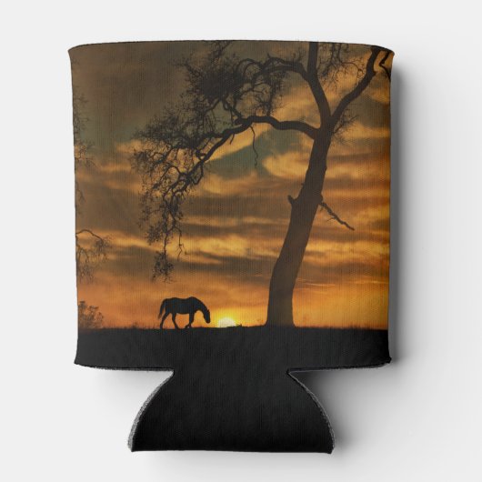 Mooie paarden- en bosbeker blikjeskoeler (Achterkant)