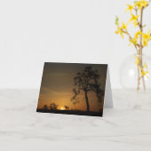 Mooie paarden en Kaart voor soonsondergang (Gele Bloem)