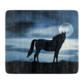 Mooie paarden en maan snijplank (Voorkant)