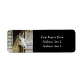 Mooie paarden en Rustic Barn Etiket (Voorkant)