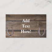 Mooie paarden en Visitekaartje van de Rustic Barn (Achterkant)