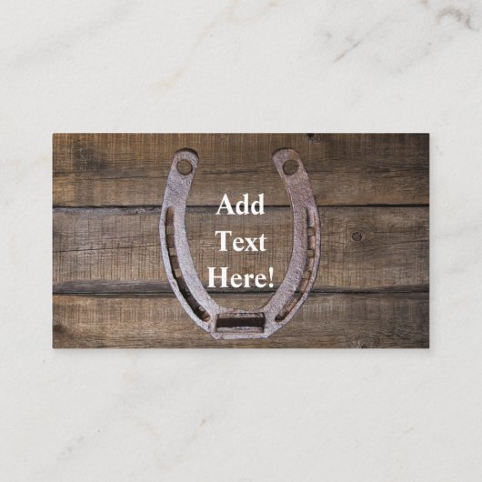 Mooie paarden en Visitekaartje van de Rustic Barn (Achterkant)