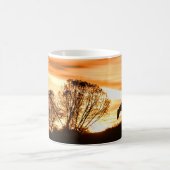 Mooie paarden en zonsondergang koffiemok (Center)