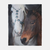 Mooie Paarden Foto Fleece Deken (Voorkant)