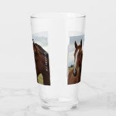 Mooie paarden gepersonaliseerd glas (Links)