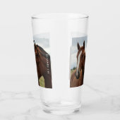 Mooie paarden gepersonaliseerd glas (Rechts)