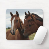 Mooie paarden gepersonaliseerd muismat (Met muis)