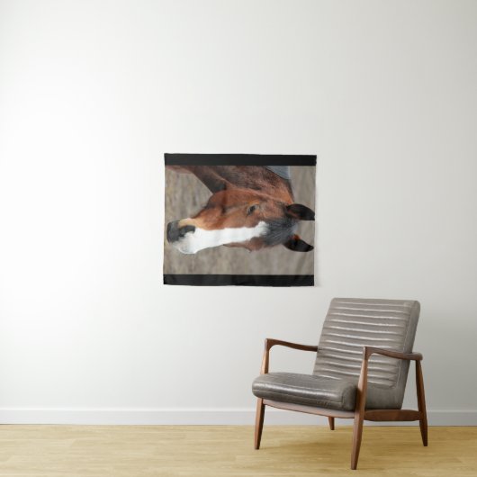 Mooie Paarden Gezicht Wandkleed (In Situ (horizontaal))