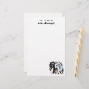 Mooie paarden in de Waterverf Briefpapier
