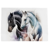 Mooie paarden in de Waterverf Groot Cadeauzakje (Achterkant)