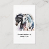 Mooie paarden in de Waterverf Visitekaartje (Voorkant)