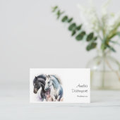 Mooie paarden in de Waterverf Visitekaartje (Staand voorkant)