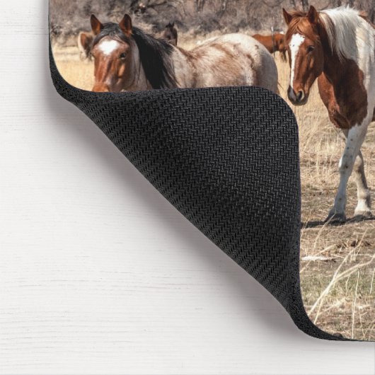 Mooie paarden in een puin muismat (Hoek)