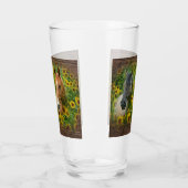 Mooie Paarden in Veld van Zonnebloemen Glas (Links)