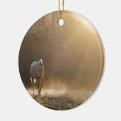 Mooie paarden in zonlicht keramisch ornament (Links)