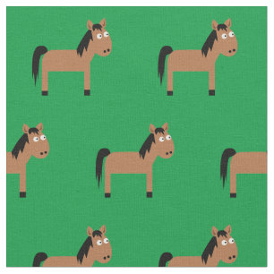 Mooie Paarden Kinder Baby Kamer Groen Stof