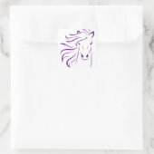 Mooie paarden met Glamoureus Mane Vierkante Sticker (Tas)