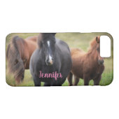 Mooie paarden met naam Case-Mate iPhone case (Achterkant (Horizontaal))