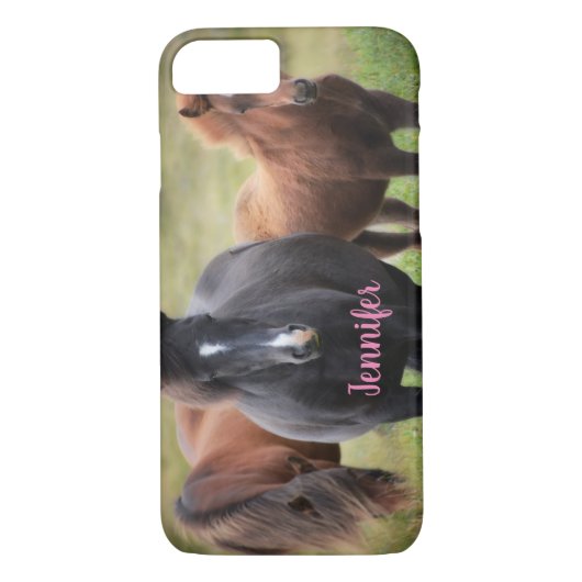 Mooie paarden met naam Case-Mate iPhone case (Achterkant)
