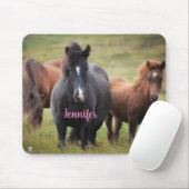 Mooie paarden met naam muismat (Met muis)