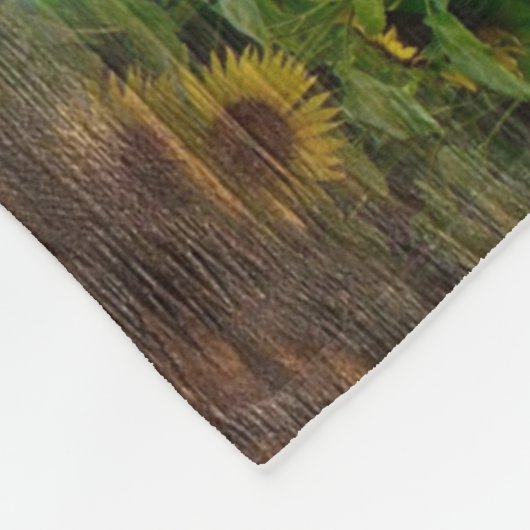 Mooie paarden op het gebied van zonnebloemen fleece deken (Hoek)