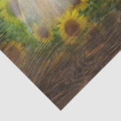 Mooie paarden op het gebied van zonnebloemen tissuepapier (Detail)