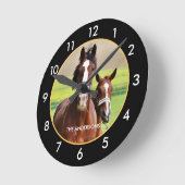 Mooie paarden  ronde klok (Hoek)