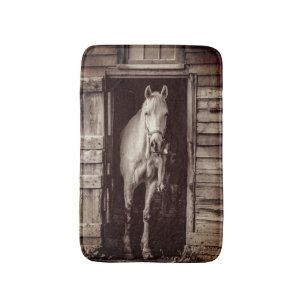 Mooie paarden Rustic Farmhouse Decor Badmat