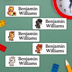 Mooie Paarden School Kinderopvang Kamp Naam Labels