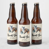 Mooie Paarden Western Boho Party Dank u Bier Etiket (Flessen)