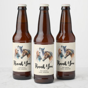 Mooie Paarden Western Boho Party Dank u Bier Etiket