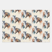 Mooie Paarden Western Boho Pattern Inpakpapier Vel (Voorkant 2)