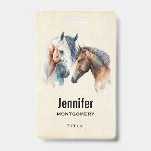 Mooie paarden Western Boho stijl Badge
