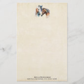 Mooie Paarden Western Boho stijl Briefpapier (Voorkant)
