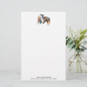 Mooie Paarden Western Boho stijl Briefpapier (Staand voorkant)