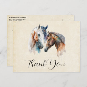 Mooie Paarden Western Boho Stijl Dank u Briefkaart