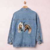 Mooie Paarden Western Boho stijl Denim Jacket (Hangar)