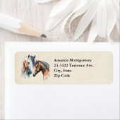 Mooie Paarden Western Boho stijl Etiket (Insitu)