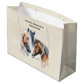 Mooie Paarden Western Boho stijl Groot Cadeauzakje (Achterkant Gekanteld)