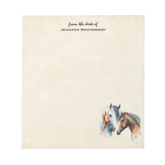 Mooie Paarden Western Boho stijl Notitieblok (Voorkant)