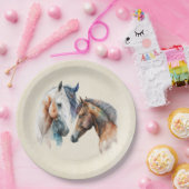Mooie Paarden Western Boho stijl Papieren Bordje (Feest)