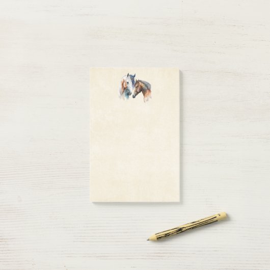 Mooie Paarden Western Boho stijl Post-it® Notes (Op bureau)