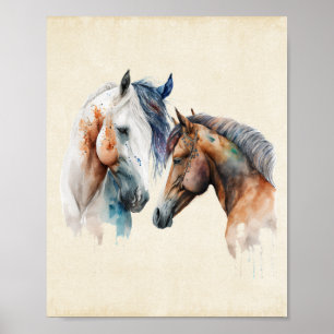 Mooie Paarden Western Boho stijl Poster