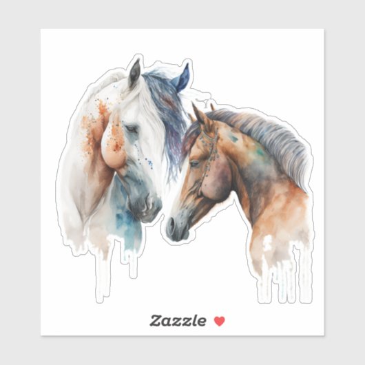 Mooie Paarden Western Boho stijl Sticker (Vel)