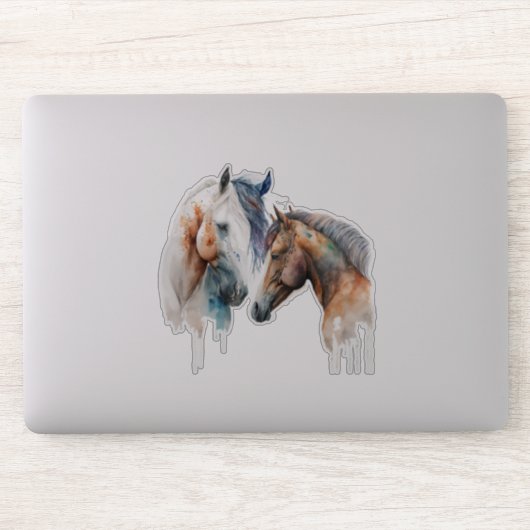 Mooie Paarden Western Boho stijl Sticker (Computer)