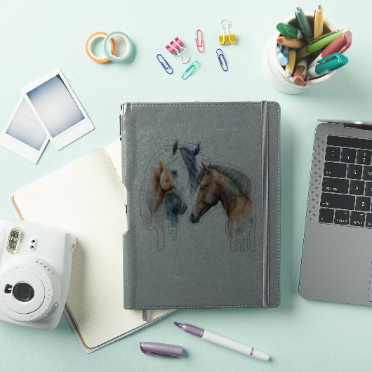 Mooie Paarden Western Boho stijl Sticker (iPad Cover)