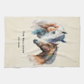 Mooie Paarden Western Boho stijl Theedoek (Horizontaal)